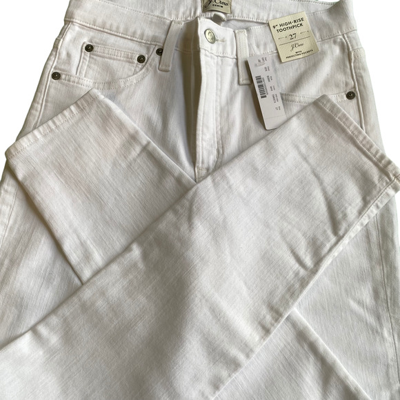 J. Crew 9” High Rise Toothpick jeans with Perfecting Pockets size 27 NEW - Picture 3 of 11